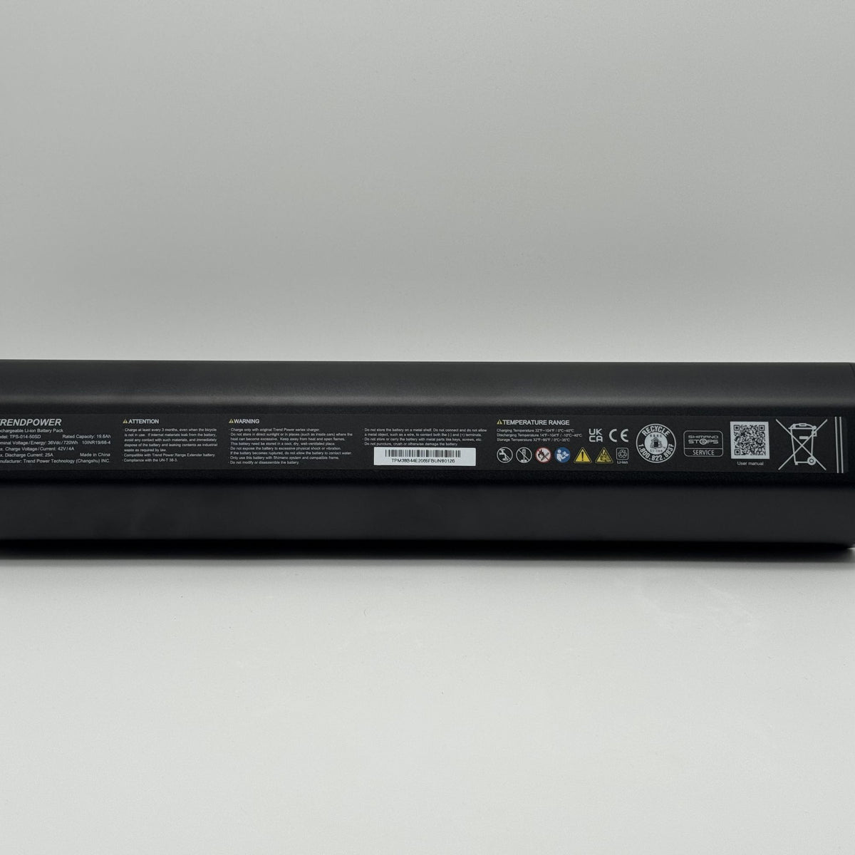 TrendPower Akku TPS-014-50SD 36 V 19,6 Ah für Shimano – Seitenansicht | AkkuTec Wels